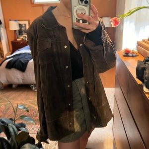 Oversized, vintage, suede jacket